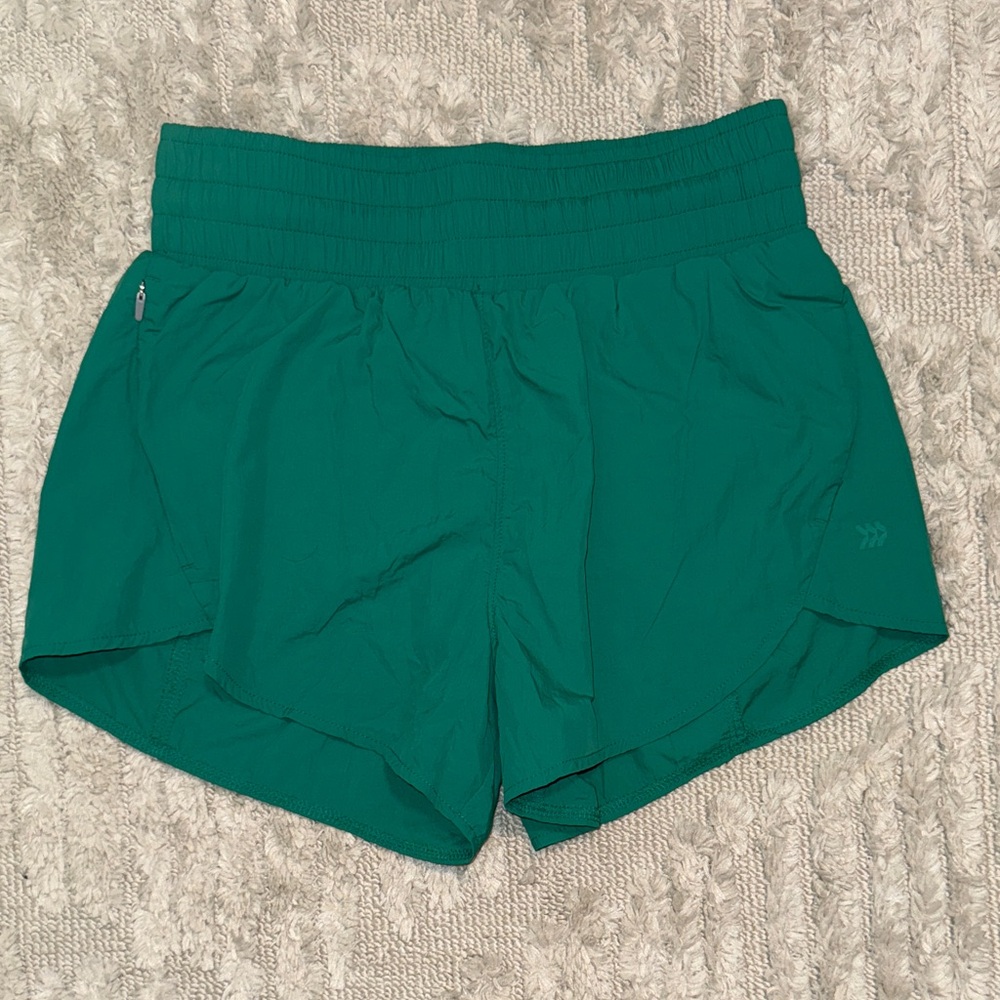 Women's Green Athletic Shorts
